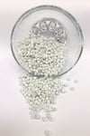 Parlak Beyaz Kum Boncuk 4 mm 50 gr