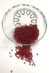 Parlak Kırmızı Kum Boncuk Orta Boy 3 mm 50 gr