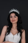 Trend Model Gümüş Taşlı Gelin Tacı