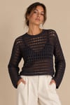 Ajurlu Crop Bluz