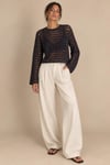 Ajurlu Crop Bluz