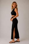 Ajurlu Triko Crop Bluz & Yırtmaçlı Midi Etek Takım