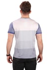 ALEXANDERGARDI ÇİZGİLİ BİSİKLET YAKA T-SHIRT, MAVİ (B19-27955)