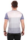 ALEXANDERGARDI ÇİZGİLİ BİSİKLET YAKA T-SHIRT, MAVİ (B19-27955)