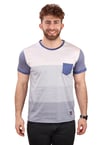 ALEXANDERGARDI ÇİZGİLİ BİSİKLET YAKA T-SHIRT, MAVİ (B19-27955)