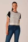 ALEXANDERGARDI ÇİZGİLİ CROP T-SHİRT (B21-32600)
