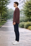 ALEXANDERGARDI ÇİZGİLİ SWEATSHİRT (E22-73201)