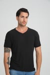 ALEXANDERGARDI FİTİLLİ V YAKA REGULAR FİT T-SHİRT (E24-74602)