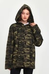 ALEXANDERGARDI KAMUFLAJ DESENLİ KAPÜŞONLU OVERSİZE HIRKA (E21-60700)