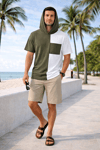 ALEXANDERGARDI KAPÜŞONLU KISA KOL SWEATSHIRT(UNX1527)