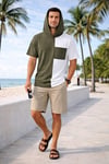 ALEXANDERGARDI KAPÜŞONLU KISA KOL SWEATSHIRT(UNX1527)