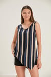 ALEXANDERGARDI KOLSUZ ASİMETRİK BLUZ (B21-35500)