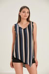 ALEXANDERGARDI KOLSUZ ASİMETRİK BLUZ (B21-35500)
