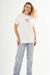 ALEXANDERGARDI Önü Baskılı Bisiklet Yaka T-shirt