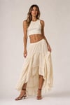 Asimetrik Kesim Boho Maxi Etek