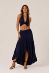 Asimetrik Kesim Boho Maxi Etek