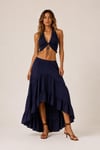 Asimetrik Kesim Boho Maxi Etek