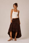 Asimetrik Kesim Boho Maxi Etek
