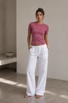 Bisiklet Yaka Basic Crop T-Shirt