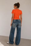 Bisiklet Yaka Basic Crop T-Shirt