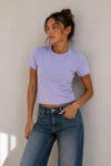 Bisiklet Yaka Basic Crop T-Shirt