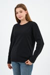 BİSİKLET YAKA BASİC LİKRALI SWEATSHIRT (WK25512-WN)