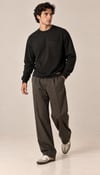 Bisiklet Yaka Cep Detaylı Sweatshirt