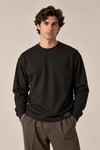 Bisiklet Yaka Cep Detaylı Sweatshirt