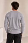 Bisiklet Yaka İnce Fitilli Basic Sweatshirt