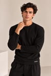 Bisiklet Yaka İnce Fitilli Basic Sweatshirt