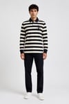 Çizgili Polo Yaka Sweatshirt