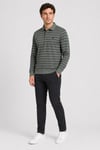 Çizgili Polo Yaka Sweatshirt