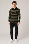 Çizgili Polo Yaka Sweatshirt