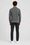 Çizgili Polo Yaka Sweatshirt