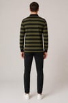 Çizgili Polo Yaka Sweatshirt