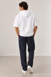 Cropped Kapüşonlu Kısa Kollu Sweatshirt