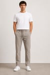 Dokulu Relaxed Fit Bağcıklı Pantolon 