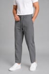 Dokulu Relaxed Fit Bağcıklı Pantolon 
