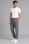 Dokulu Relaxed Fit Bağcıklı Pantolon 