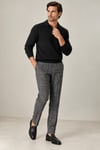 Dokulu Slim Fit Kumaş Pantolon