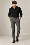 Dokulu Slim Fit Kumaş Pantolon