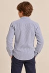 Erkek Çocuk Çizgili Çift Düğme Detaylı Gömlek