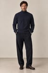 Fitilli Balıkçı Yaka Erkek Sweatshirt