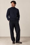 Fitilli Balıkçı Yaka Erkek Sweatshirt