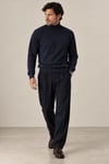 Fitilli Balıkçı Yaka Erkek Sweatshirt