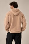 Havlu Dokulu Kapüşonlu Oversize Sweatshirt