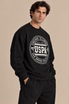 İçi Polar Önü Baskılı Sweatshirt