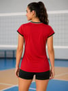 Kadın V Yaka Forma T-Shirt