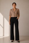 Keten Kısa Kollu Crop Blazer Ceket