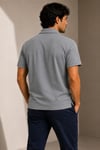 Kısa Kollu Fermuarlı Polo Yaka T-shirt